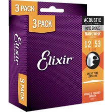 Die Grup Elixir Akustik Bronz Nano Tel 012/053 (3'lü Paket)