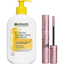 Hakay Garnier C Vitamini Parlaklık Veren Temizleyici 250 ml & Maybelline New York Lash Sensational Sky High Maskara