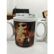 Hakay Suricate Surikat Kupa - Vahşi Hayvan Doğa Seramik Bardak Hediyesi 325ML