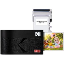 Hakay Kodak Mini 2 Era 4pass Mobil Fotoğraf Yazıcısı (5,3 x 8,6 Cm) (Siyah, Fotoğraf Yazıcısı + 8 Yaprak)