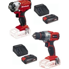Die Grup Einhell Te-Ci 18/1 Akülü Vidalama Einhell Te-Cd 18/2 Akülü Matkap 2x2.5 Akü ve Şarj Starter Kit