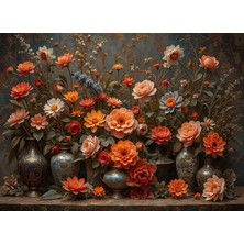 Hakay Nova Puzzle 1000 Parça Antik Çiçek Masalı Puzzle - Renkli Çiçekler