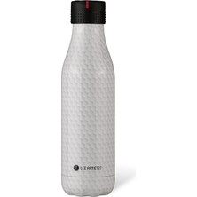 Hakay Les Artistes Paris Bottle Up Petek Deseni, 500 Ml, Honeycomb 16,5 Fl.oz+Stic'it Şişe, Yetişkin, Üniseks, Honeycomb (Beyaz) 500 ml