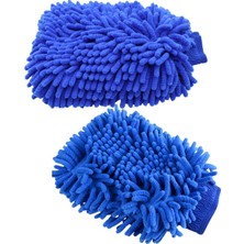 Hakay Ultra Yumuşak Mikrofiber Yıkama Eldiveni - Çift Yönlü Makarna Mavi 1 Adet