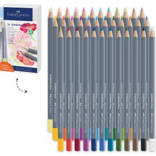 Hakay Faber-Castell Goldfaber Aqua Boya Kalemi Hediye Seti 36’lı, 12 Pastel ve 24 Klasik Renk, Yüksek Pigmentli, Suya Dayanıklı, Metal Kutu