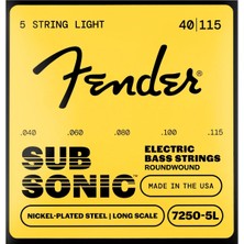 Die Grup Fender Super 72505L Bass Strings Takım Tel 5 Telli Bas Gitar Teli 040-115