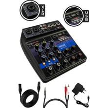 Hakay Midex MDX-999X Stüdyo Kayıt Için Ses Kartlı +48V Phantomlu Kayıt Mikseri (Xlr Kablo + Rca Hediye)