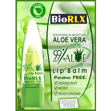 Hakay Biorlx 99% Purity Aloe Vera Color Free And Paraben Free Soothing Lip Balm Naturally Moisturize And Heal Damaging Wind, Harsh Sun, Weather Changes. It Repairs Dry, Cracked And Chapped Lips.