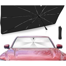 Die Grup Araç Içi Ön Cam Güneşliği, Katlanabilir Şemsiye Şeklinde Otomobil Ön Cam Güneşliği,%99 Etkin Koruma, Otomobil, Suv, (140 x 79 Cm)