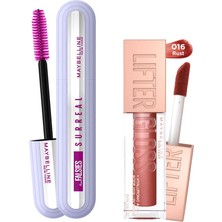 Hakay Maybelline New York Falsies Surreal Maskara + Lifter Gloss Nemlendirici Dudak Parlatıcısı - 016 Rust