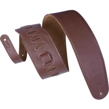 Die Grup Levy's Leathers M4GF-BRN 3.5" Konfeksiyon Deri Bas Gitar Kayışı, Kahverengi