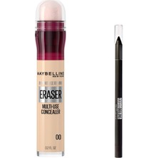 Hakay Maybelline New York Instant Anti Age Eraser Kapatıcı 00 Ivory & Mini Tattoo Liner Gel Pencil Makyaj Seti