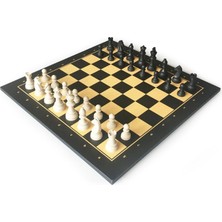 Hakay Star Oyun Polyester Kaplama Satranç Takımı, 54X54 Cm, Siyah, 32 Figür