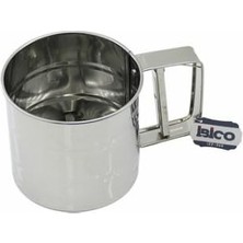 Hakay Metal Pratik Çevirmeli Un Eleği, Paslanmaz Çelik, Gümüş Rengi, Max 250GR, Mutfak Gereçleri
