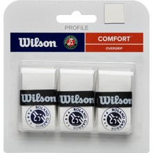 Hakay Wılson Roland-Garros Tenis Overgrip - 3'lü Paket, Beyaz/lacivert