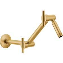 Hakay Moen S116BG Acc-Premium 16 Inç Döner Ayarlanabilir Duş Kolu, Fırçalanmış Altın