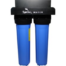 Hakay Spring Water Big Blue 20'' Çift Housing Su Filtresi 3/4'' Giriş Çıkışlı Sediment + Gac Karbon