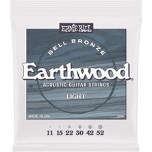 Hakay Ernie Ball Hafif Earthwood Bell Bronz Akustik Gitar Telleri 11-52