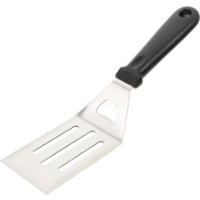 Hakay Mallart® Paslanmaz Çelik Geniş Mutfak Spatulası - Isıya Dayanıklı Sert Plastik Saplı Krep ve Omlet Çevirici, Esnek Balık ve Izgara Spatulası