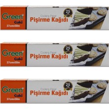 Hakay Green Cuki Yağlı Fırın Tepsi Pişirme Kızartma Kağıdı - 37 Cm. x 50 Metre - 3 Kutu