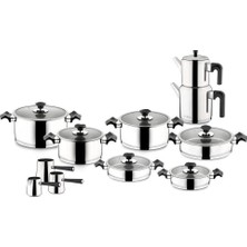 Hakay Ar Yıldız King 20 Parça Ideal Set Cam Kapak Siyah