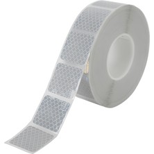 Hakay 5 Metre Tüvtürk Onaylı Beyaz Parçalı Reflektörlü Reflektif Fosforlu Şerit Bant Kesikli Ikaz Bandı