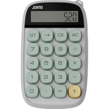 Hakay Junno Kompakt Hesap Makinesi, LCD Ekran, Mint Yeşili Tuşlar, 14.8 x 9.2 cm