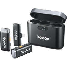 Hakay Godox Wes1 Kit2 Ikili Kablosuz Mikrofon (Apple Lightning Uyumlu)