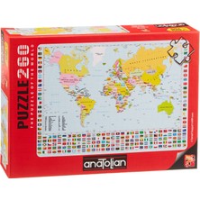 Hakay Anatolian Puzzle - Dünya Haritası / 260 Parça Puzzle, #3319