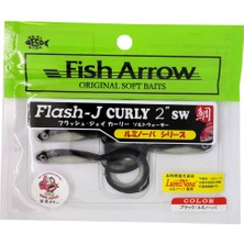Hakay Fish Arrow Flash-J Curly Sw 2" (5 Adet/paket) #L151 Black/luminova Olta