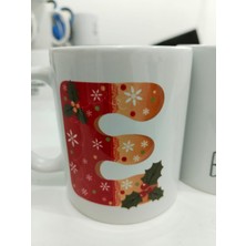Hakay Noel Harfleri Kupa - Yılbaşı Temalı Renkli Seramik Bardak Yılbaşı Hediyesi 325ML