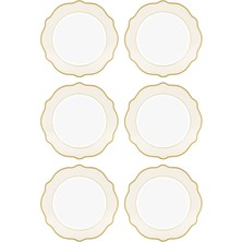 Hakay The Mia Jaswely Pasta Tabağı 6 Parça Krem 21 cm