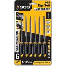 Die Grup Sgs Mini Eğe Seti, 6 Parça, 4X160 Mm, Metal El Aleti, Model SGS1357