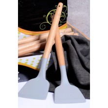 Hakay Porselen Diyarı Bambu Saplı Silikon Spatula No Color