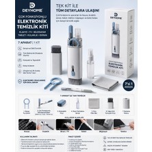 Hakay 7'si 1 Arada Elektronik Temizleyici Kiti, Fırçalı Klavye Temizleyici Kiti, Airpods Pro Için 3'ü 1 Arada Temizleme Kalemi, Kulaklık, Klavye, Dizüstü Bilgisayar, Telefon, Pc Monitörü Için