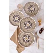 Hakay Keramika Timeless Brown Stackable Servis Tabağı 27 cm 4 Adet 21973