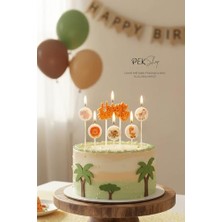 Aesco Safari Tema Happy Birthday Mum Seti 6lı Pasta Mumu