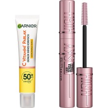 Hakay Garnier C Vitamini Günlük Uv Korumalı Güneş Yüz Kremi SPF50 Görünmez Doku 40ML & Maybelline New York Lash Sensational Sky High Maskara