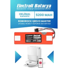 Electroll Roborock Qrevo Master Uyumlu Batarya 5200MAH Robot Süpürge Bataryası (Master)