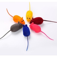 Hakay Glipet Fare Figürlü Renkli Kedi Oyuncağı 12.5 cm 3 Lü