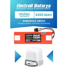 Electroll ROBOROCK QREVO Uyumlu Batarya (Orijinal Kapasite) 5200MAH Pil Robot Süpürge Batarya Değişimi