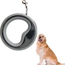 Hakay Kanjı Otomatik Köpek Gezdirme Tasması – Gri | 2.5 Metre Geri Çekilebilir Plastik Tasma – Ergonomik Tutma Saplı, Güçlü Metal Kancalı, Küçük ve Orta Irklar Için Uygun | Yürüyüş & Eğitim Için