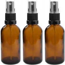 Hakay Happy Packaging 50ML Amber Yuvarlak Boş Cam Şişe Siyah Sis Spreyi ve Üstü Kapaklı | Doldurulabilir | Uçucu Yağlar Için Sızdırmaz | Yeniden Kullanılabilir | Dıy Parfümler | Dıy Serumları (3)