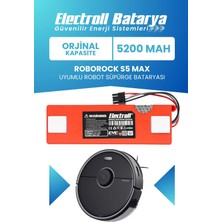 Electroll Roborock S5 Max Uyumlu Batarya (Orjinal Kapasite) 5200MAH Pil Robot Süpürge Batarya Değişimi