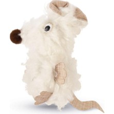 Hakay Beeztees Kedi Oyuncağı, Fare, Peluş, Beyaz, 22X9X4CM