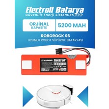 Electroll Roborock S6 Uyumlu Batarya (ORJİNAL KAPASİTE) 5200mah Pil Robot Süpürge Batarya Değişimi