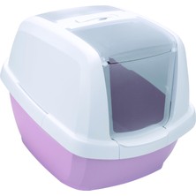 Hakay Imac Maddy Üstü Açılabilen Kapalı Kedi Tuvaleti Pembe