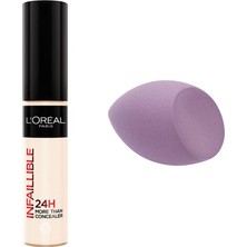 Hakay L’oréal Paris Infaillible 24H Tüm Yüze Uygulanabilir Kapatıcı - 322 Ivory & Hediye Makyaj Süngeri