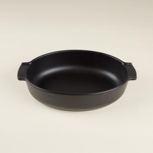 Hakay Aryıldız Elissa Oval Fırın Kabı Mat Siyah 31 cm