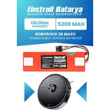 Electroll Roborock S6 Maxv Uyumlu Batarya (Orijinal Kapasite) 5200mah Kutulu Robot Süpürge Pil Değişimi